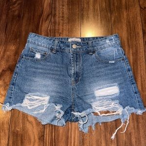 LAST CHANCE Distressed Jean Shorts